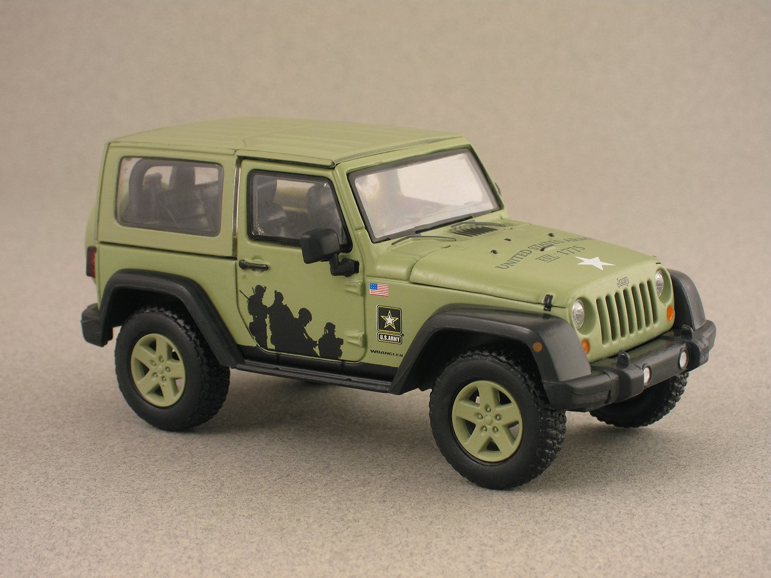 Jeep Wrangler US Army hard-top (Greenlight) 1:43