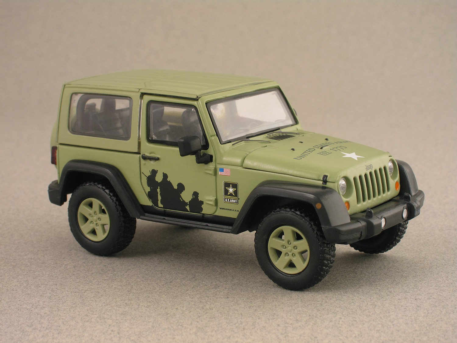 Jeep Wrangler US Army hard-top (Greenlight) 1/43e