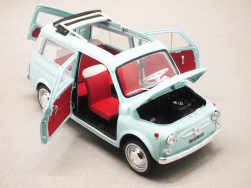 Fiat 500 Giardiniera bleue (Norev) 1/18e