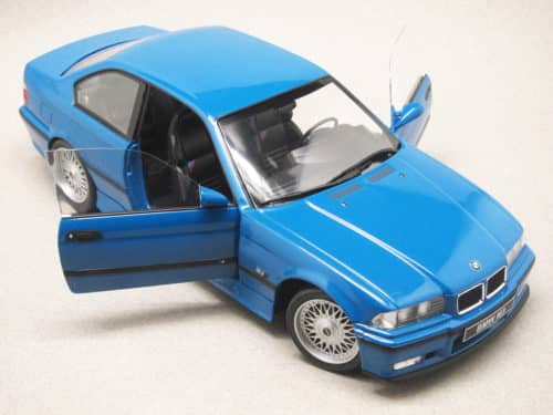 BMW M3 Coupé E36 bleue 1996 (Solido) 1/18e